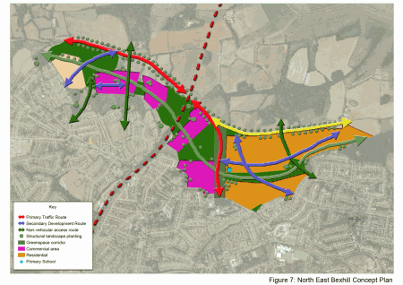 Figure 7: North East Bexhill Concept Plan