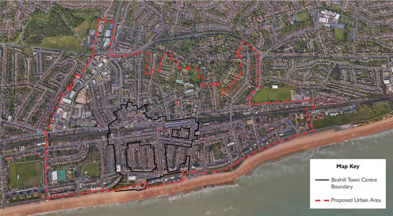 Policy BX1 Location Plan: Bexhill Urban Area