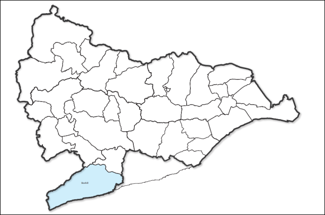 Map of Rother highlighting the Bexhill sub area